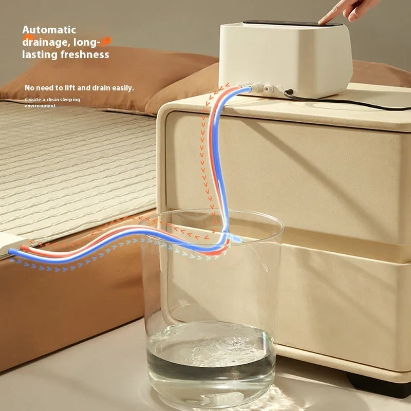 White electric water blanket with smart control host showing two size options for bed or seating heating