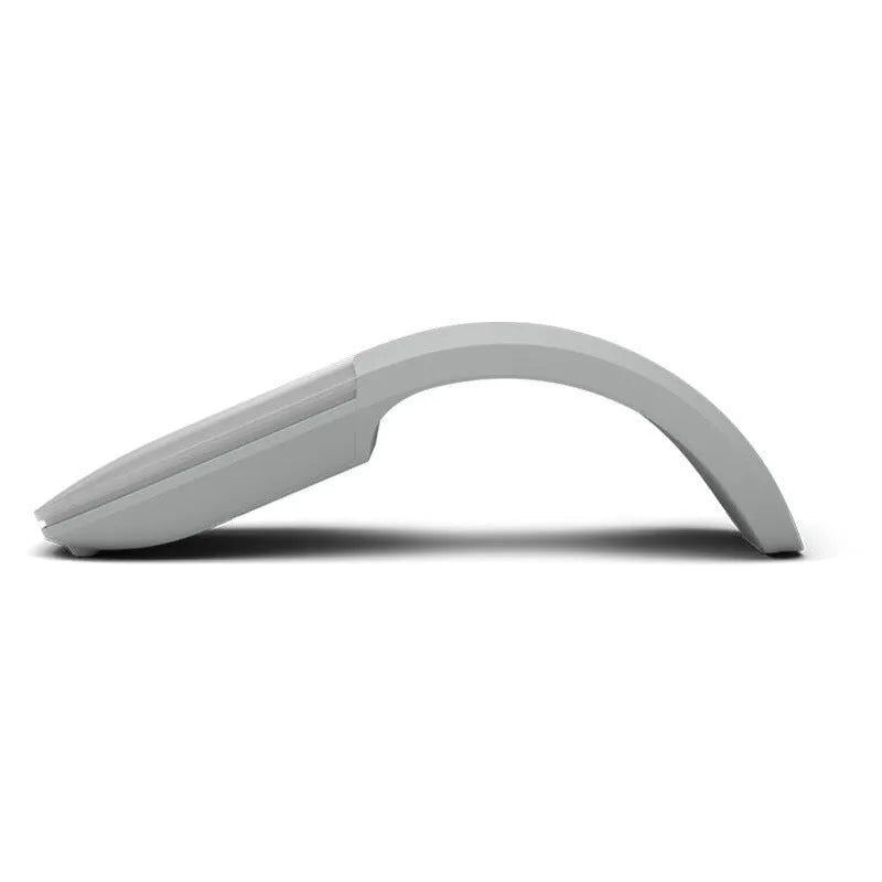 Folding Bluetooth wireless mouse shown in both open and closed positions with compact 131.2mm design