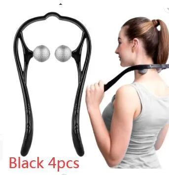 Plastic pressure point therapy neck massager with adjustable stand and 3D floating point design in blue colour