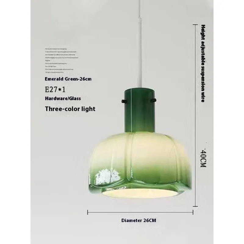 Medieval style glass bud pendant chandelier light fitting in a retro design