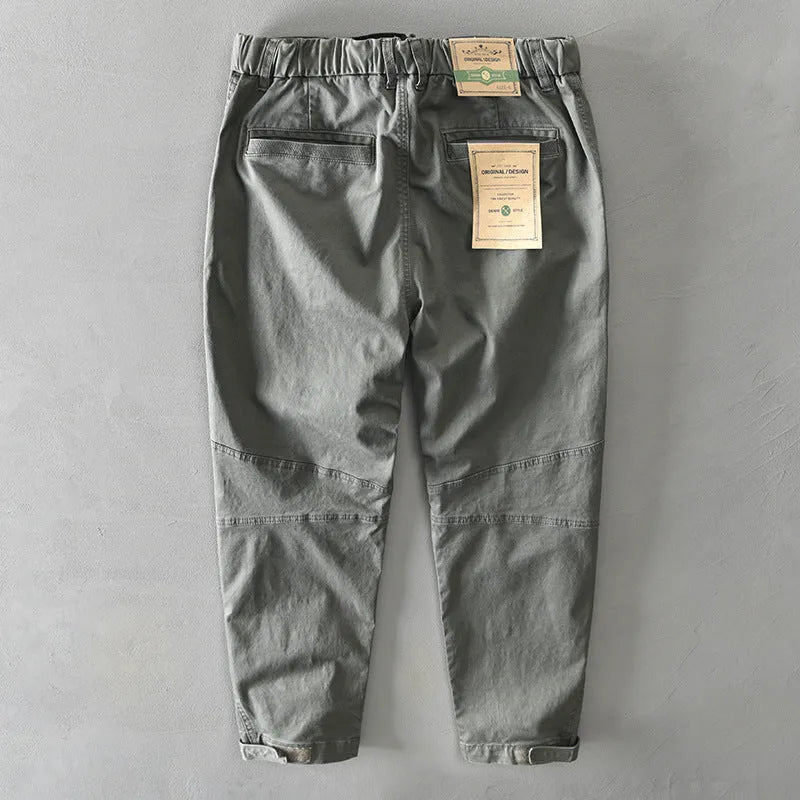 Men's Japanese-style cotton overalls in four colours with loose fit trousers