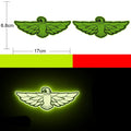 Pair of rectangular reflective warning stickers for vehicles, made from diamond reflective film.