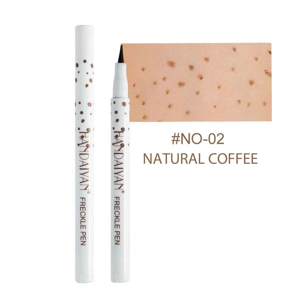 Dark brown freckle pen with precision tip for creating natural-looking faux freckles