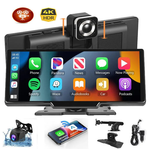 10.26-inch dashboard car smart screen with wireless Carplay and front rear video recorder