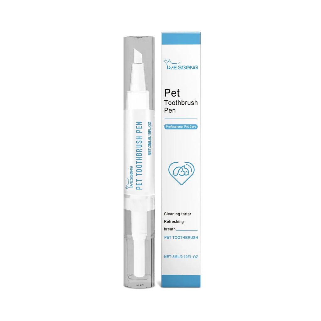 Pet dental cleaning brush with 1.1cm head and 12.5cm shaft for dogs and cats