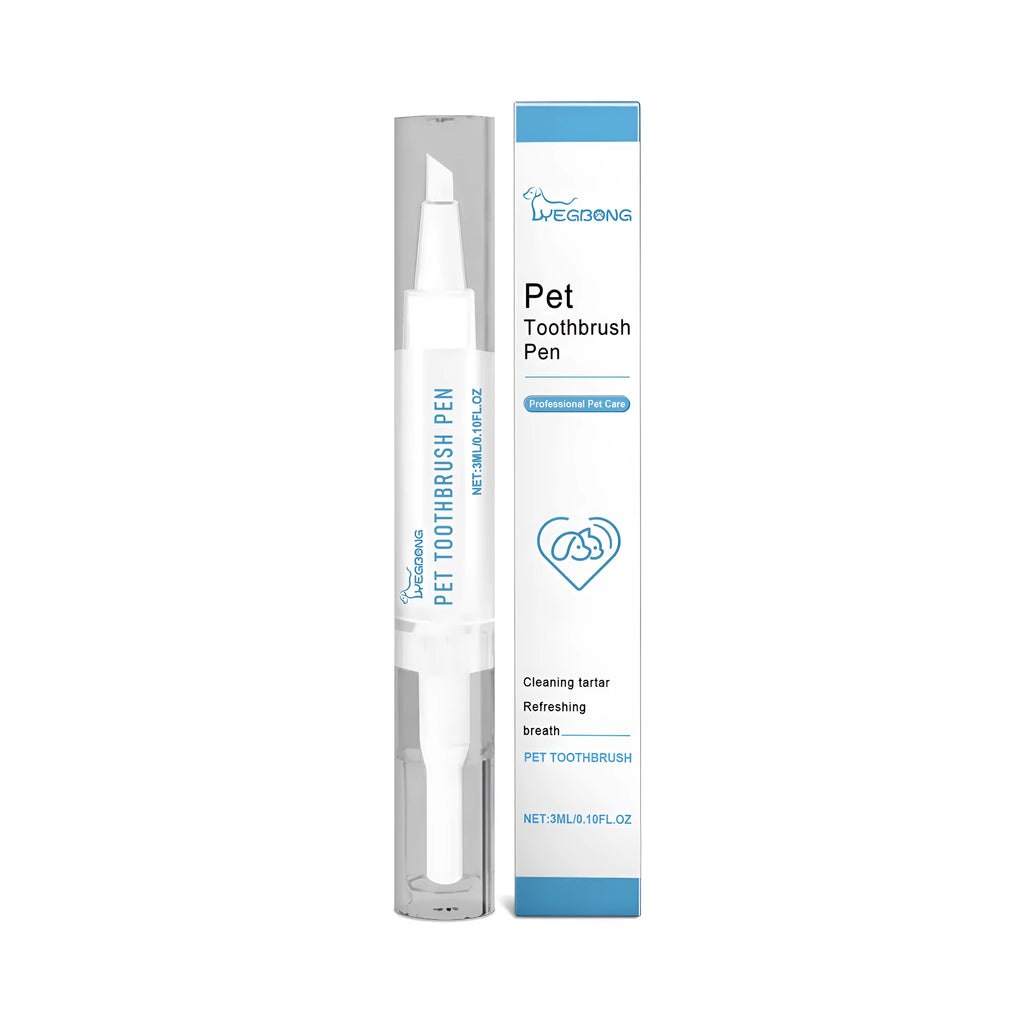 Pet dental cleaning brush with 1.1cm head and 12.5cm shaft for dogs and cats
