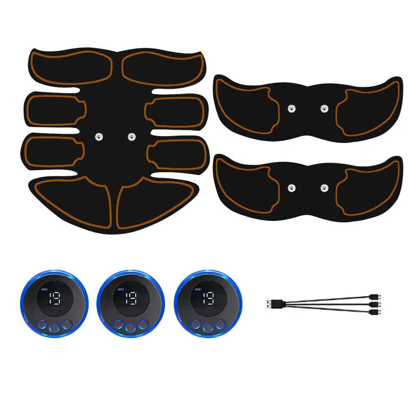 K81 digital abdominal muscle patch three-piece set with colour-coded edges and display
