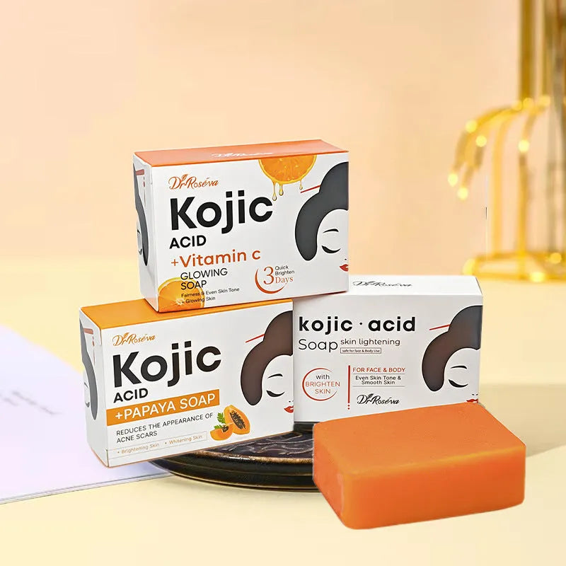 Customised organic vegan soap bar with kojic acid papaya or vitamin C for dark spot removal