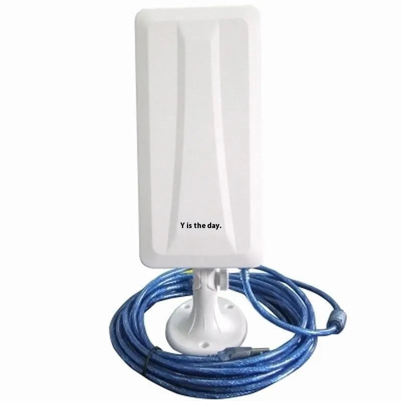 White USB wireless network card with Type USB connector for computer wireless connectivity