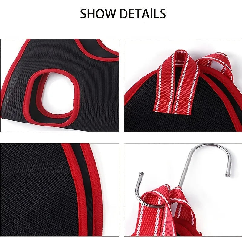 Pet grooming restraint hammock bag hanging for cat or small dog nail trimming and bathing