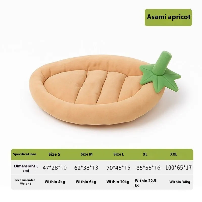 Removable washable dog mat in five sizes with orange, purple, brown, or grey cloth cover