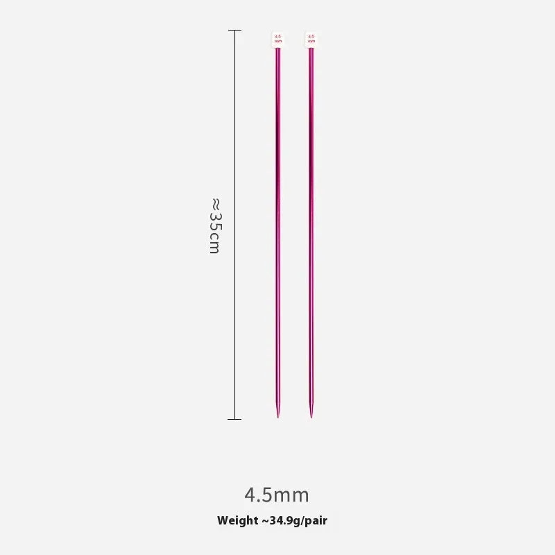 Set of aluminium crochet hooks with silicone grips showing various sizes from 2.0mm to 10.0mm.