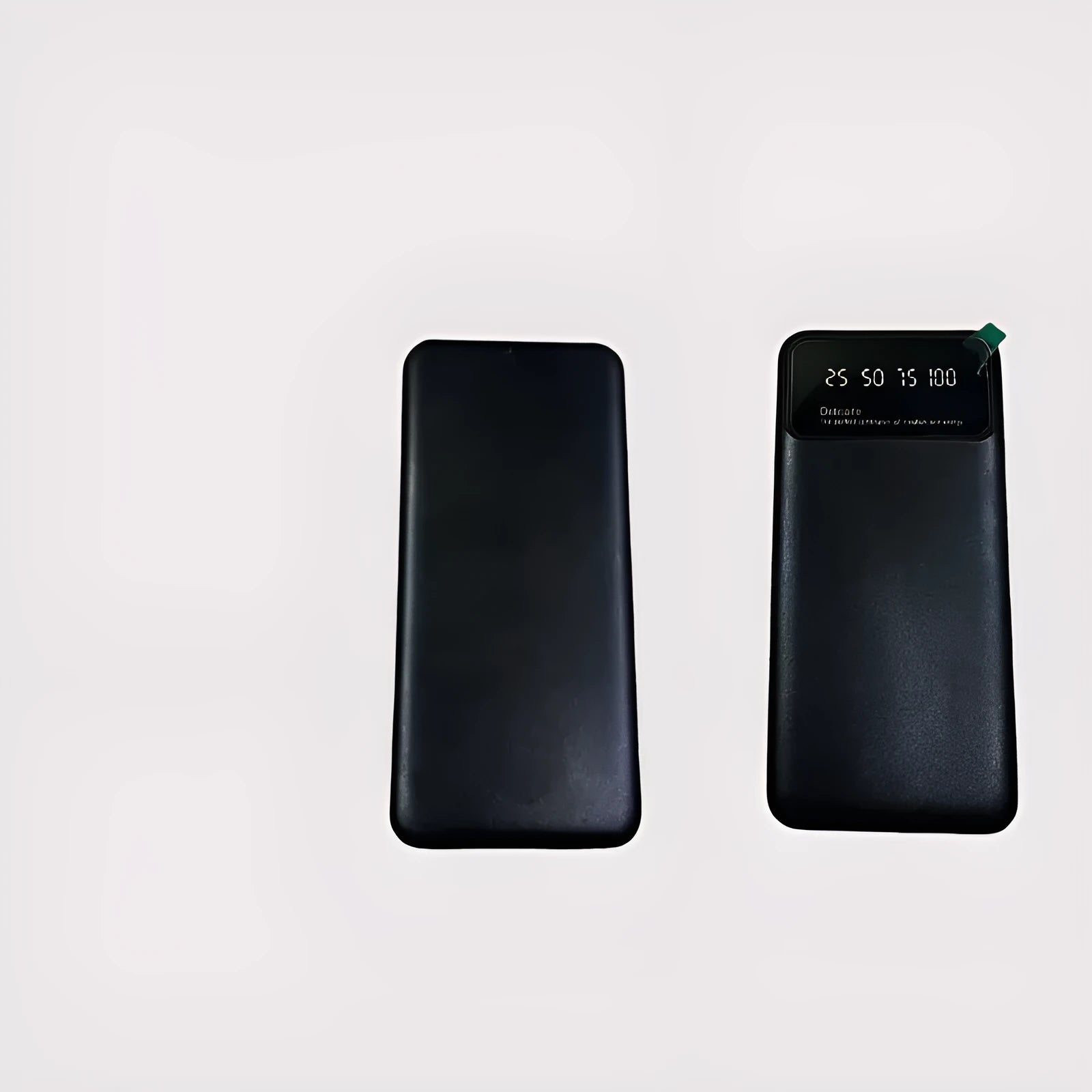 Black ultra-thin fast charging power bank with 10000mAh capacity measuring 67x14x140mm