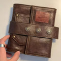 A7 brown retro notebook with leather-style buckle and loose-leaf binding