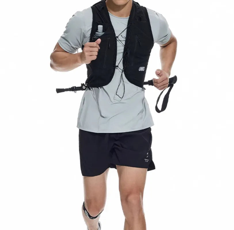 Men's running shorts with laser stitching and stretch fabric for training workouts