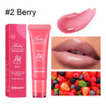 Women's natural finish lip gloss in choice of berry, grape, grapefruit, and yellow peach flavours.