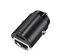 Compact 30W car cigarette lighter charger with zinc alloy housing for PD and QC fast charging