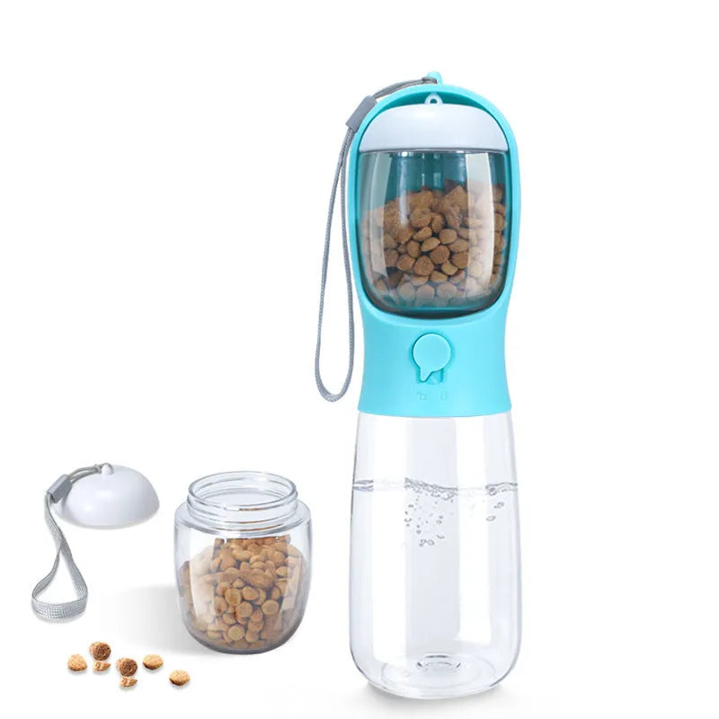Portable cat dog outdoor brigade kettle water cup 550ml plastic dual-purpose pet bowl