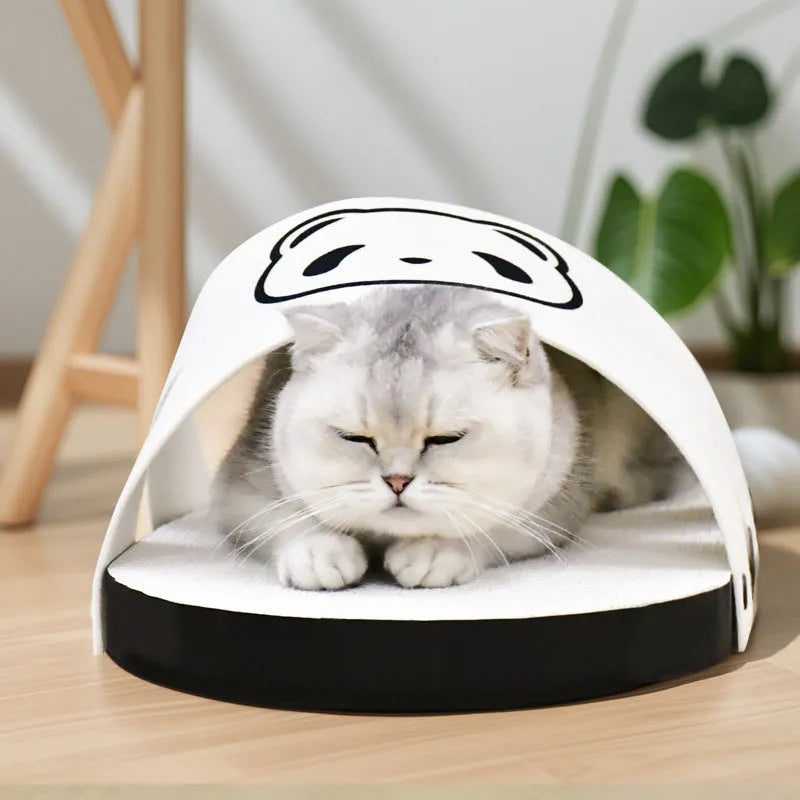 White corrugated paper cat scratch board in slipper style shape