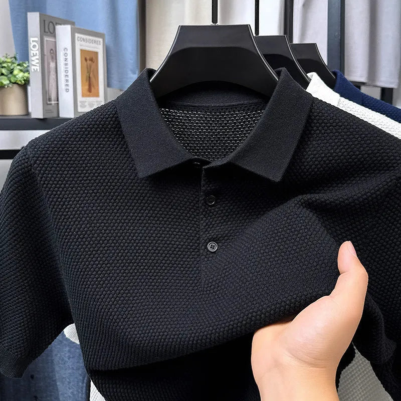 Loose fit pure cotton short sleeve pullover sweater in grey colour showing relaxed style