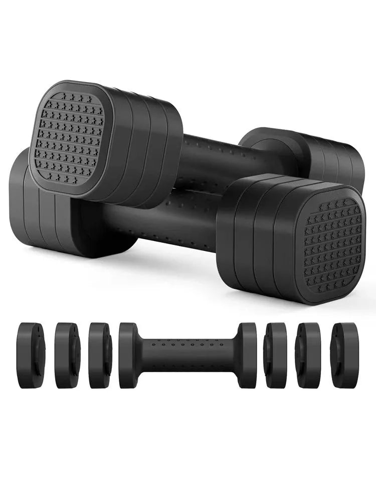 A pink detachable dumbbell with a 5lb weight for women's fitness and body shaping exercises.