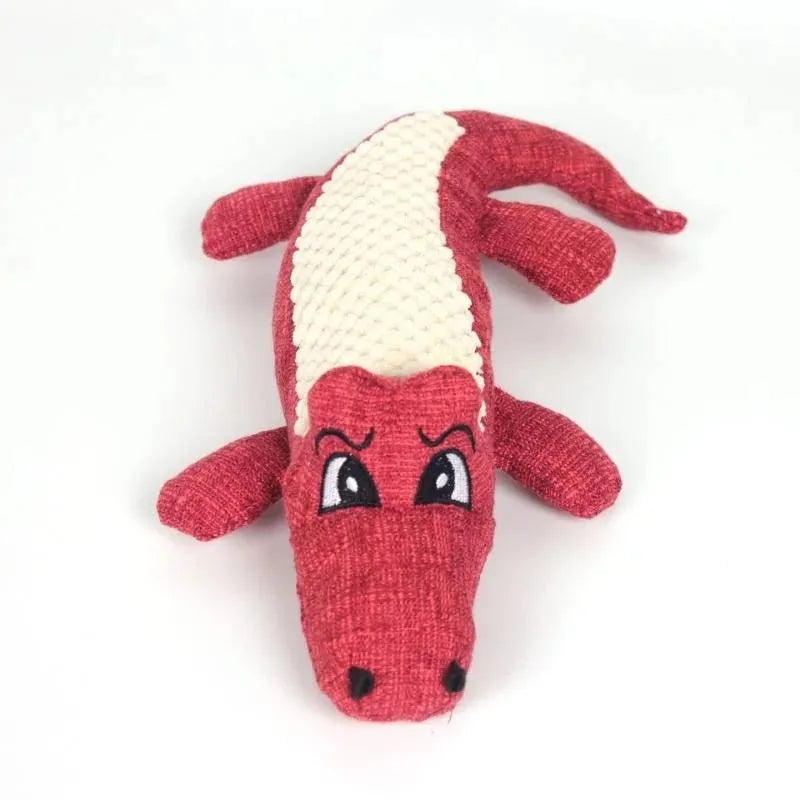 Blue corn-shaped plush dog toy with grid texture on a white background.