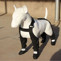 Waterproof non-slip dog shoes in black polyester material