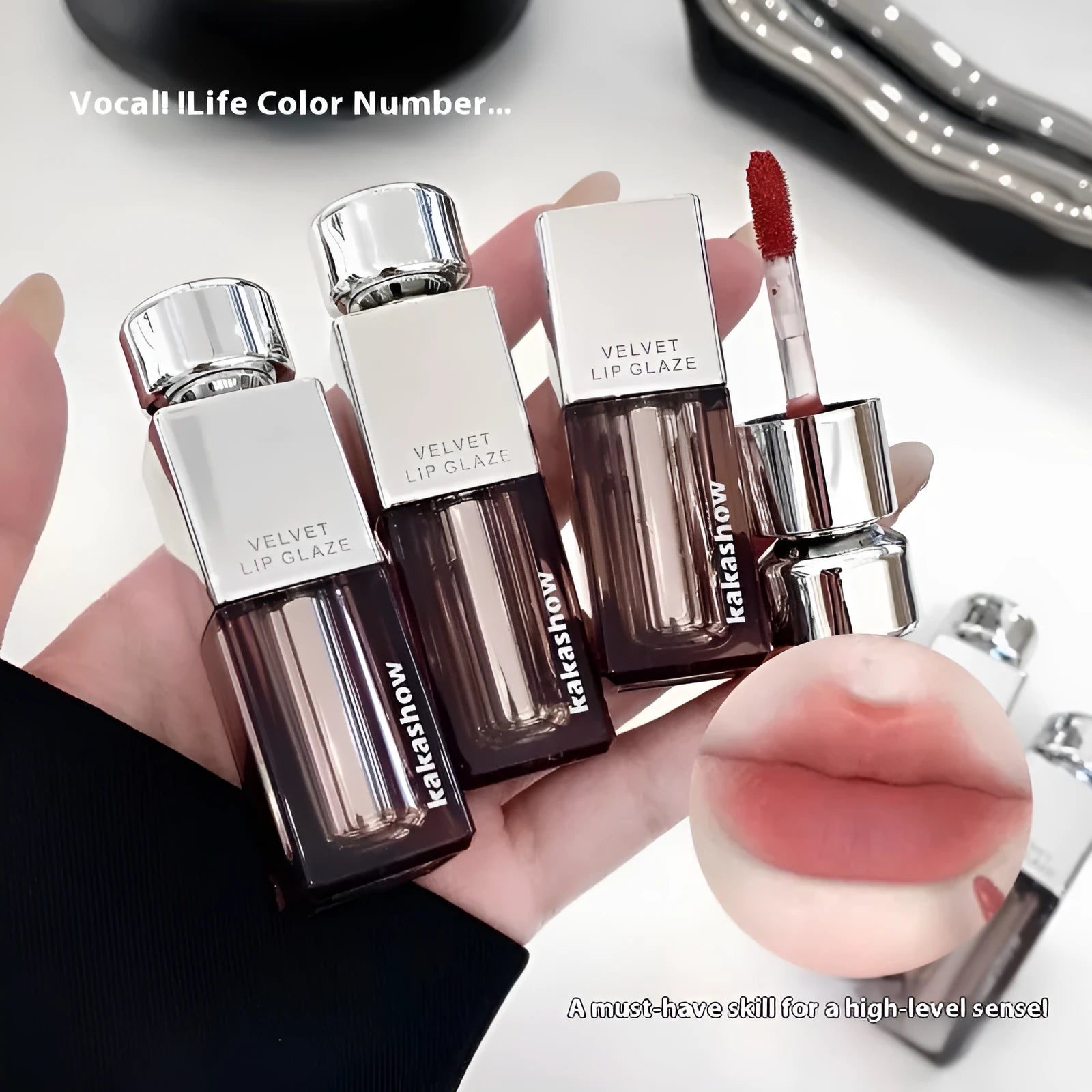 Kakashow matte soft mist lipstick in velvet lip paint format with 1.8g net content