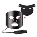 Black and gold LED phototherapy face mask with seven colour light modes for home skincare treatment.