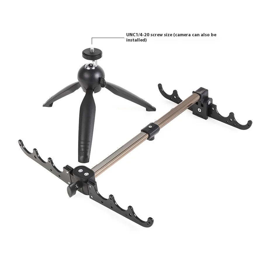 Aluminium alloy ice fishing triangle rod holder with tripod base