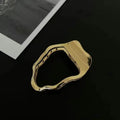 Women's zinc alloy hair barrettes in gold and silver square, arc and triangle shapes