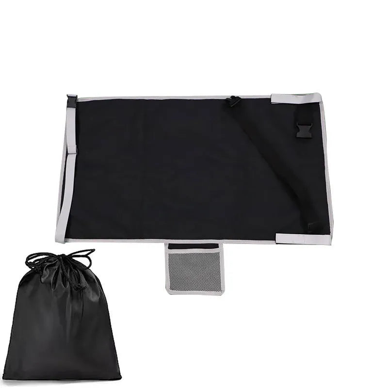 Portable children's aircraft pedal seat extender in nylon with bundle pocket