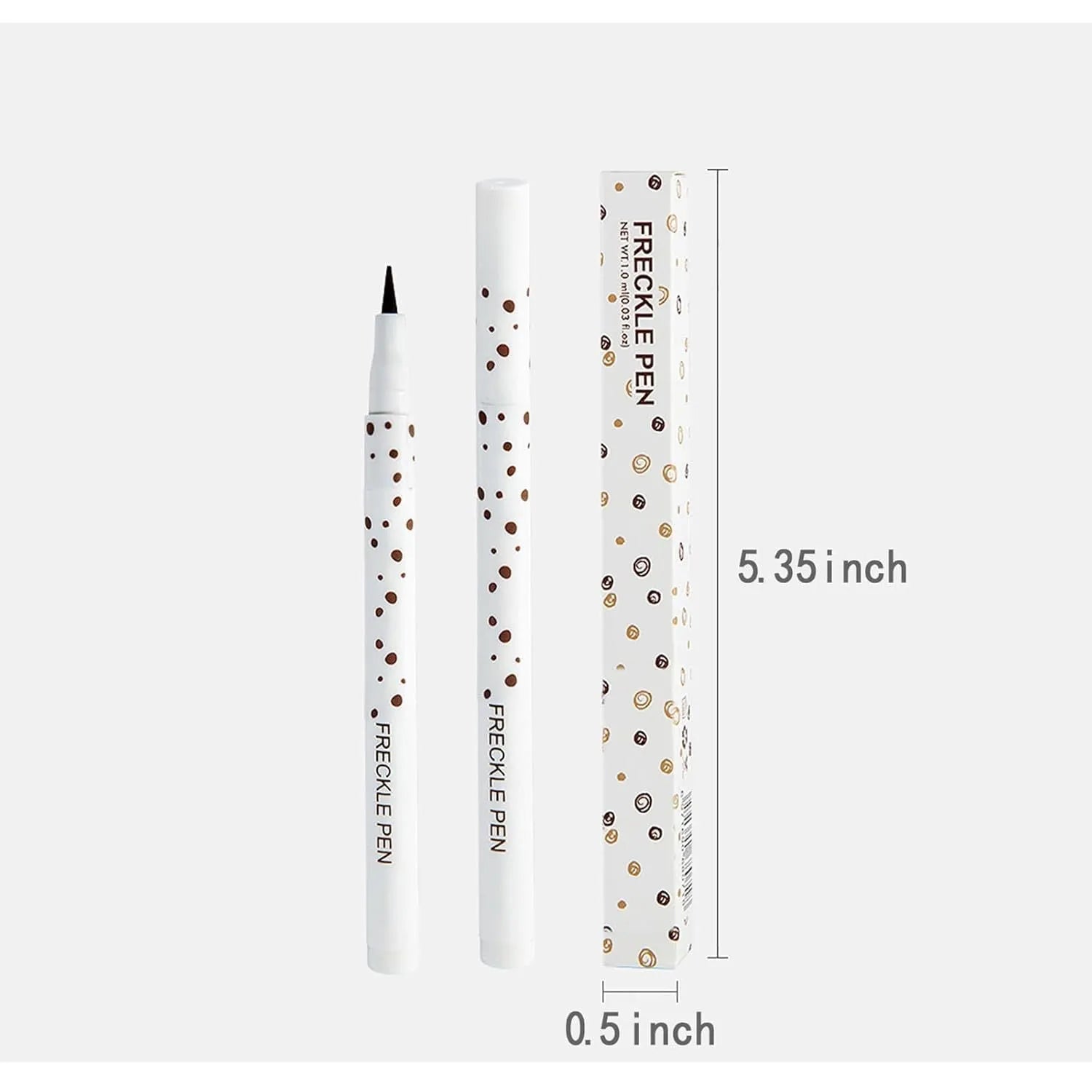 Dark brown freckle pen with precision tip for creating natural-looking faux freckles