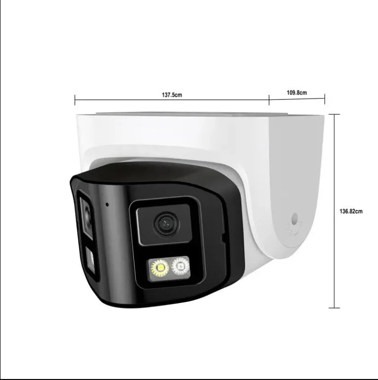 4MP dual-lens IP66 waterproof security camera with pan-tilt-zoom for indoor outdoor surveillance