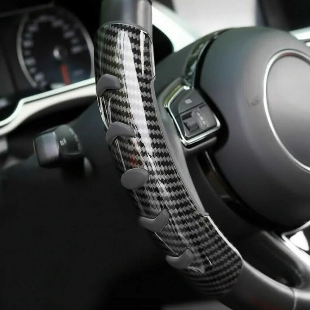 Carbon fibre black steering wheel anti-skid sleeve for 38cm diameter vehicle wheels