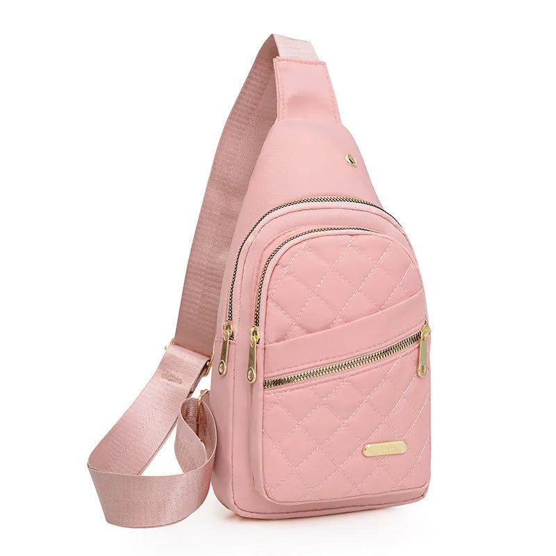 Oxford cloth crossbody sports chest bag in multiple colour options with breathable design