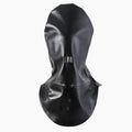 Black PU leather fetish mask with adjustable strap and nose openings