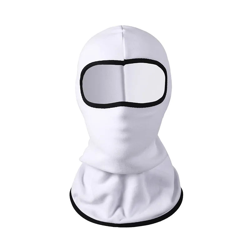 Motorcycle windproof head cover with gloves set in cotton fabric, street-style dome design for autumn winter riding