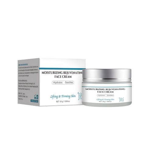 30g jar of anti-aging facial cream with hyaluronic acid and vitamin E.