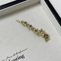 Gold Korean-style barrette hair clip with rhinestone star decoration for bangs