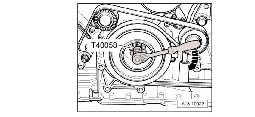 Aodi T40058 crankshaft rotating sleeve automotive timing tool with alignment guide pin