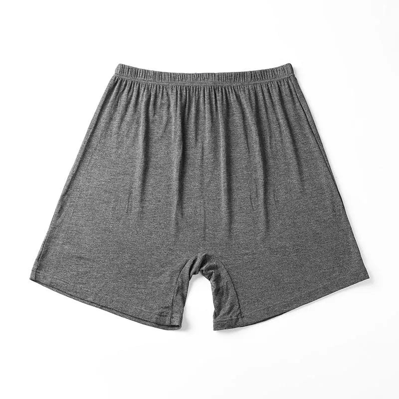 Men's high-waist boxers in solid colours including black, brown, grey and blue modal fabric
