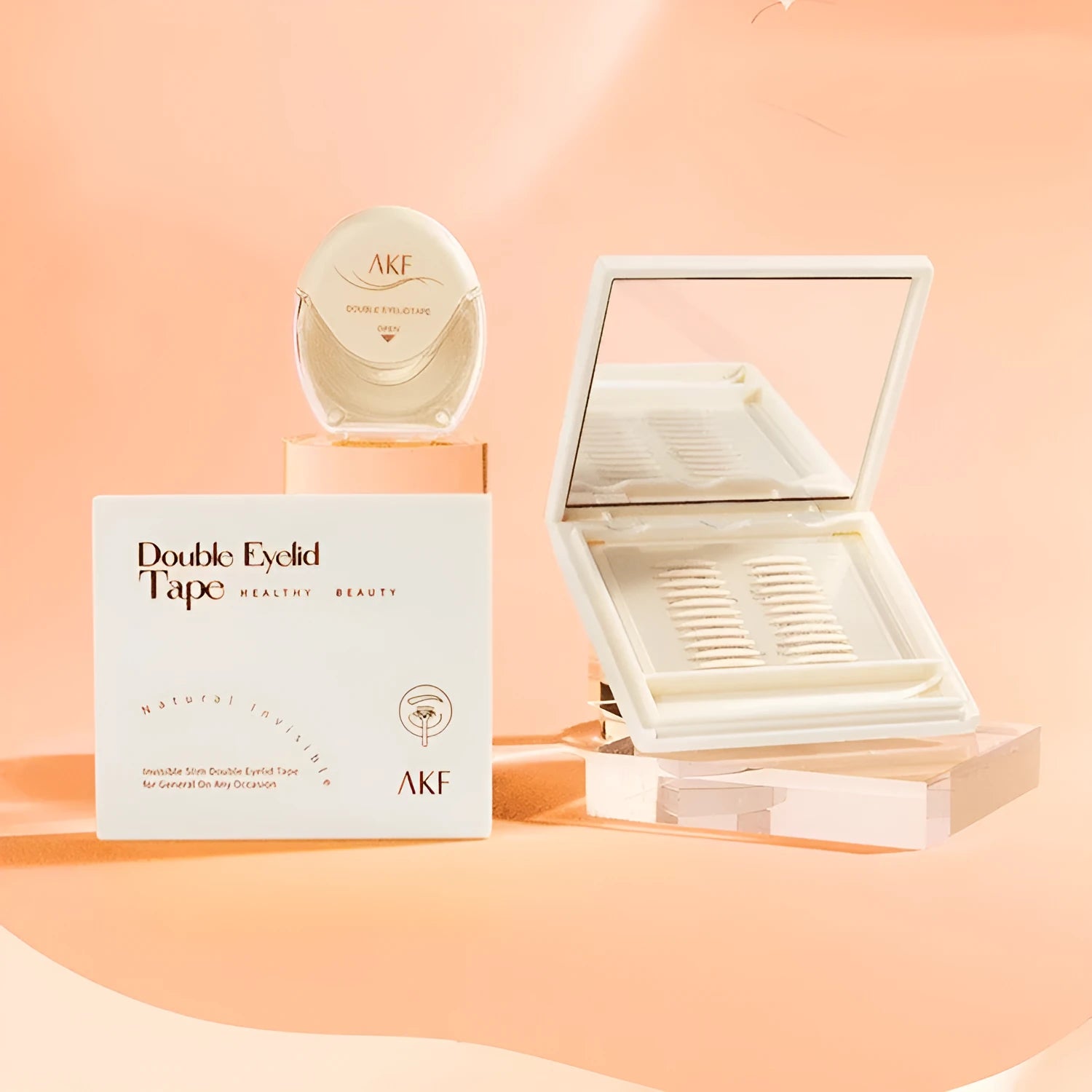Double eyelid stickers roll with invisible lace medical tape for natural eyelid crease enhancement
