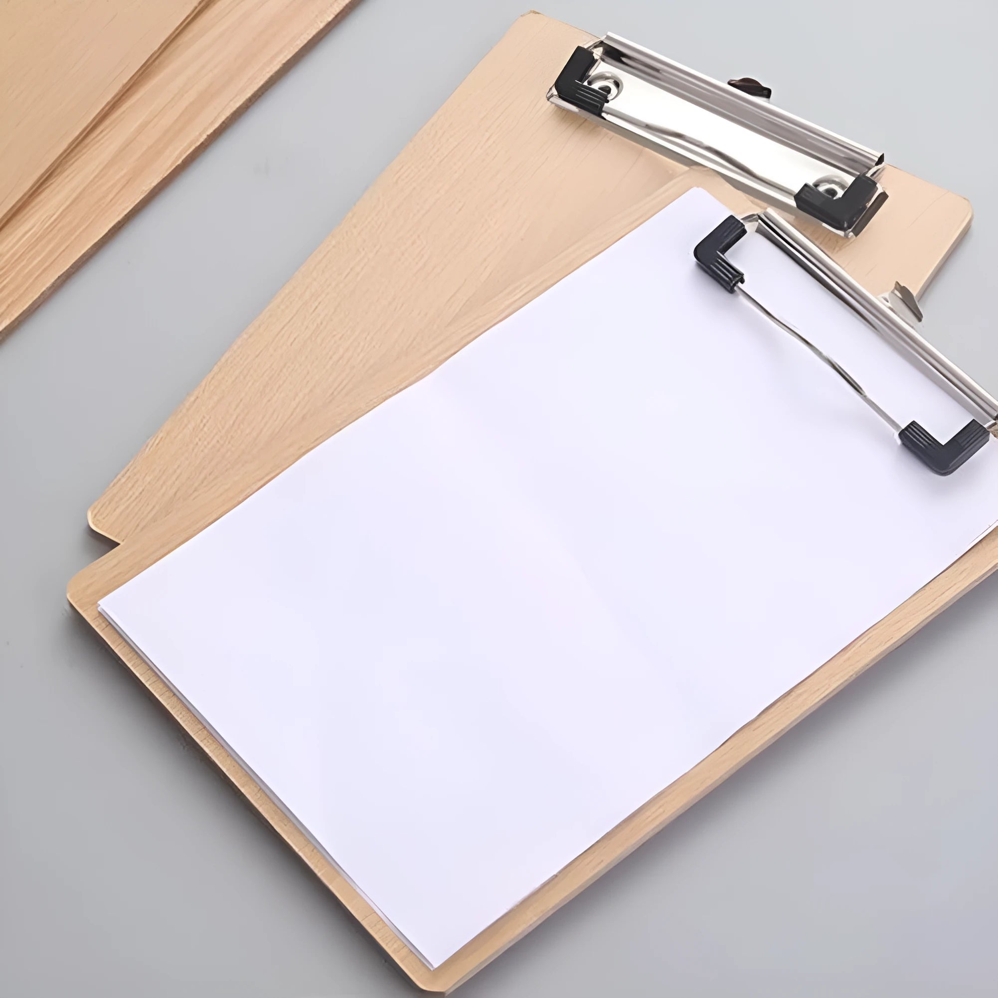 A4 hard wood clipboard folder board with metal clip and hanging hole, 22.5 by 31.5 cm