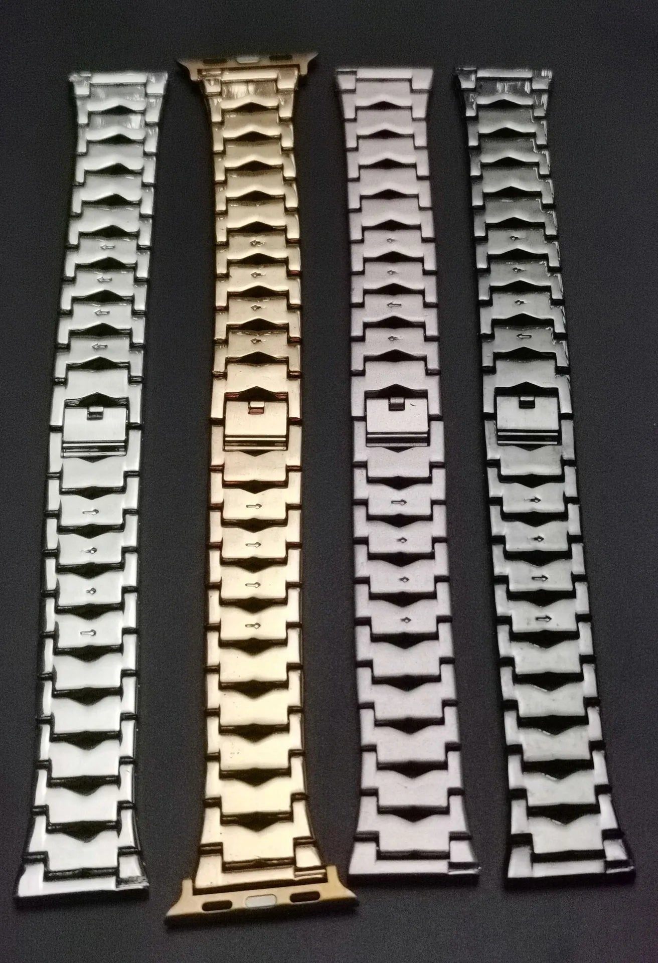 Stainless steel metal diamond watch band for Apple Watch 38mm 42mm in silver colour