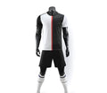 Men's cotton football uniform black white one size front view