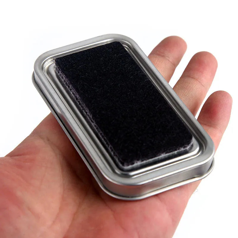 Rectangular quick-dry oily ink pad for rubber stamps in five colour options.