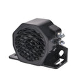 Black GQ-208A 12-80V reversing buzzer horn for vehicle safety alerts.