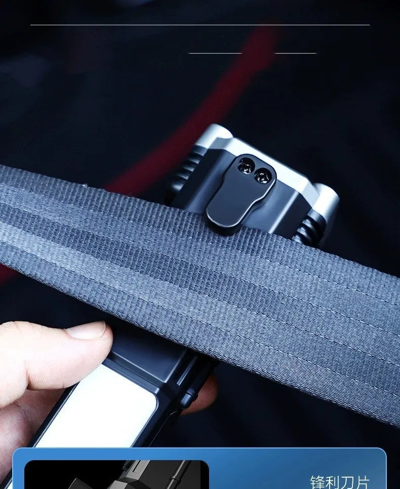 Silver plastic LED flashlight with integrated power bank, shown with USB charging cable.