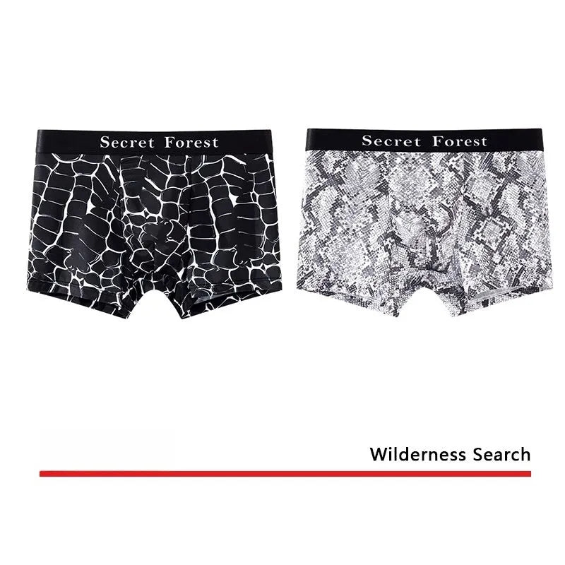 Men's loose-fit boxer shorts in black, grey, and brown colours made from thin polyester fabric.